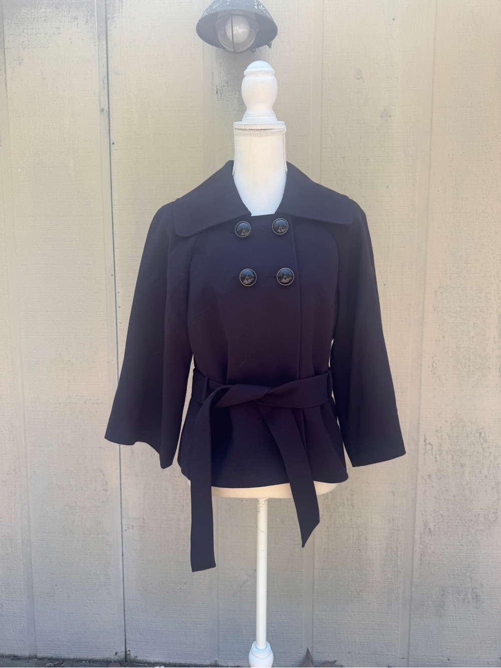 Women’s Tahari Belted Short Peacoat Jacket